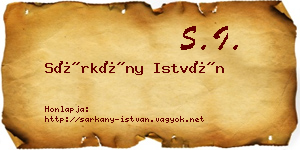Sárkány István névjegykártya