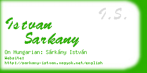 istvan sarkany business card
