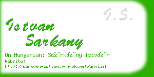 istvan sarkany business card